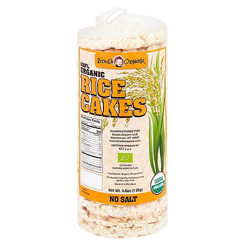 Brad's Organic No Salt Rice Cakes, 4.6 oz