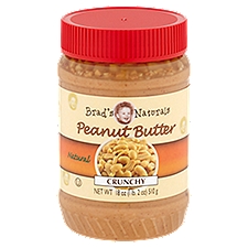 Brad's Naturals Crunchy, Peanut Butter, 18 Ounce