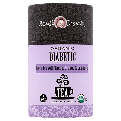 Brad's Organic Diabetic Green Tea with Thebu, Orange & Cinnamon, 16 count, 0.85 oz
Organic Diabetic Green Tea with Thebu, Orange & Cinnamon

We have searched the exotic regions of Asia to unearth only the finest, purest, premium organic teas & herbs the earth has to offer. Each tender leaf is proudly nurtured & carefully harvested by family farmers of the paradise island of Ceylon, the pearl of the Indian Ocean.

Disclaimer
These statements have not been evaluated by the food and drug administration. This product is not intended to diagnose, treat, cure, or prevent any disease.