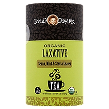 Brad's Organic Laxative Senna, Mint & Stevia Leaves Tea, 16 count, 0.85 oz