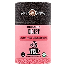 Brad's Organic Organic Digest Coriander, Fennel, Cardamom & Licorice, Tea Bags, 16 Each