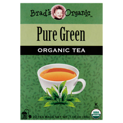 Brad's Organic Pure Green Organic Tea Bags, 20 count, 1.06 oz
