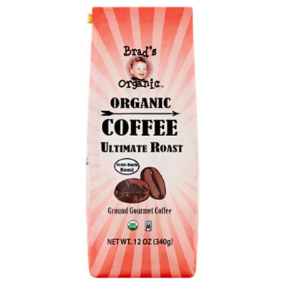 Brad's Organic Ultimate SemiDark Roast Ground Gourmet, Coffee
