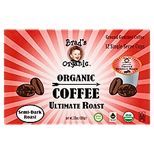 Brad's Organic Ultimate Roast Semi-Dark Roast Organic Coffee K-Cup Pods, 12 count, 3.81 oz