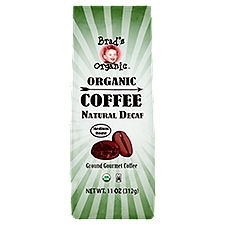 Brad's Organic Natural Decaf Medium Roast Ground Gourmet, Coffee, 11 Ounce