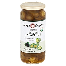 Brad's Organic Sliced Organic, Jalapenos, 16 Ounce
