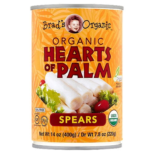 Brad's Organic Hearts of Palm Spears, 14 oz
