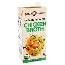 Brad's Organic Low Fat Chicken Broth, 32 fl oz