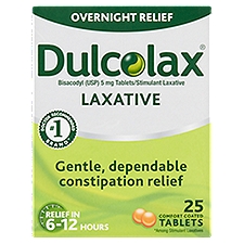 Dulcolax Laxative Tablets, 25 count, 25 Each