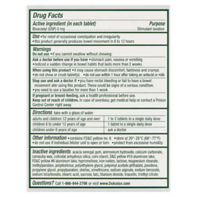 Dulcolax bisacodyl 5 mg tablet