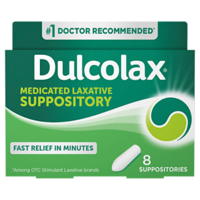 Dulcolax Medicated Laxative Suppositories, 8 count