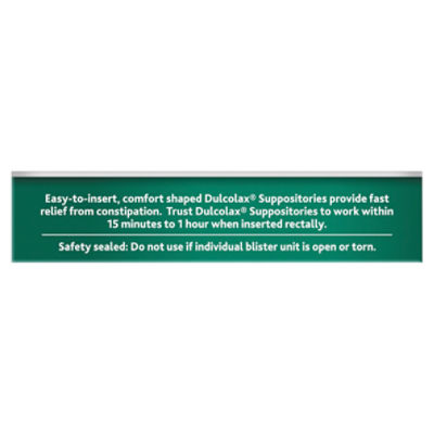 Dulcolax Medicated Laxative Suppositories, 8 count