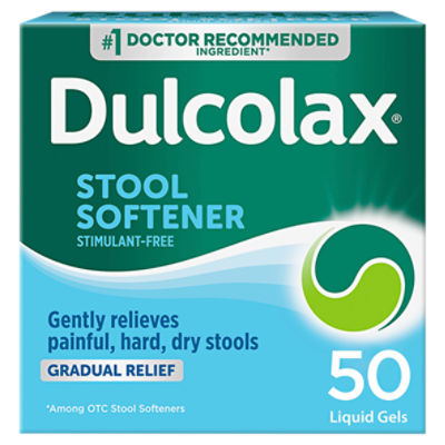 Dulcolax Stool Softener Liquid Gels, 100 mg, 50 count