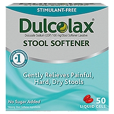 Dulcolax Stool Softener Liquid Gels, 100 mg, 50 count