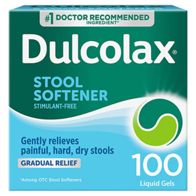 Dulcolax Stool Softener Liquid Gels, 100 count