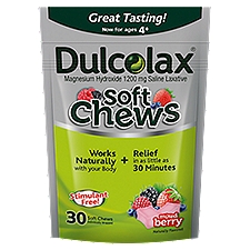Dulcolax Mixed Berry Soft Chews Ages 4+, 30 count