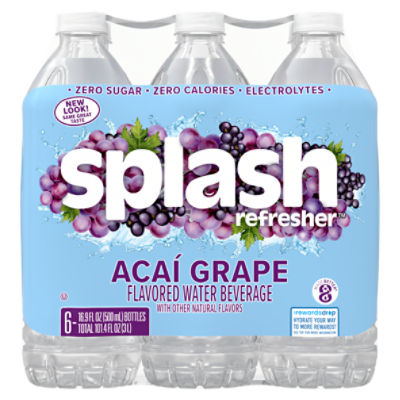 Splash Blast Acai Grape Flavor, Water Beverage