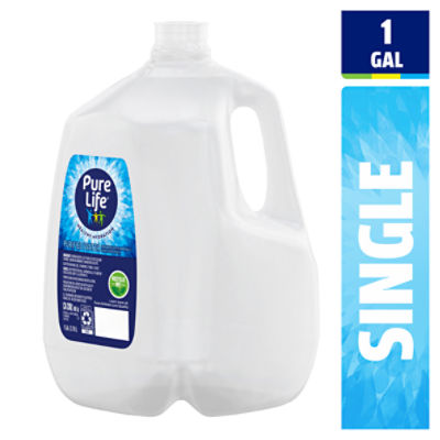 Pure Life Purified Water, 1 Gallon, Plastic Bottled Water Jug