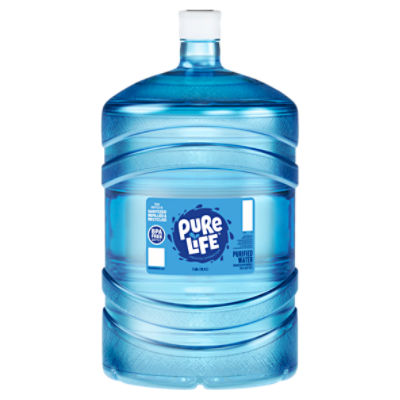 Water bottle. Large bottle of purified drinking water on white