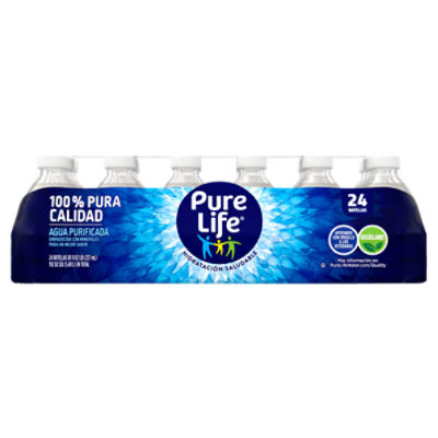 Pure Life Purified Bottled Water - Ready-to-Drink - 8 fl oz (237 mL) -  Bottle - 24 / Carton