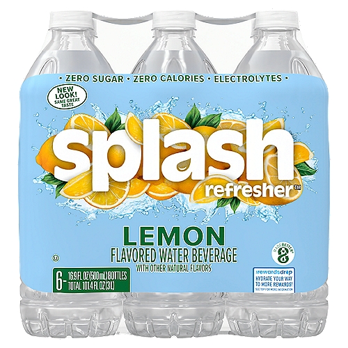Splash Blast, Lemon Flavor Water Beverage, 16.9 FL OZ Plastic Bottles (6 Count)
Break free from boring with Splash Blast, a delicious range of fun, fruit-flavored water beverages for people who don't want to settle for boring. It is time to enjoy bold flavor options now with electrolytes, like Splash Blast Lemon! Savor the lemon flavors and awaken your taste buds with a satisfying sip of fruity refreshment, whenever you want to quench your thirst. And because it has zero calories & zero sugar, it's a guilt free refreshment option, making it the smart alternative to sugary or high-calorie drinks. So, say hello to deliciously fruity, guilt-free flavor. Grab a pack of your new favorite flavored water beverage and break free from boring with Splash Blast Lemon flavor. Your body and taste buds will thank you. Available in a range of sizes to help with flavorful hydration throughout the day.