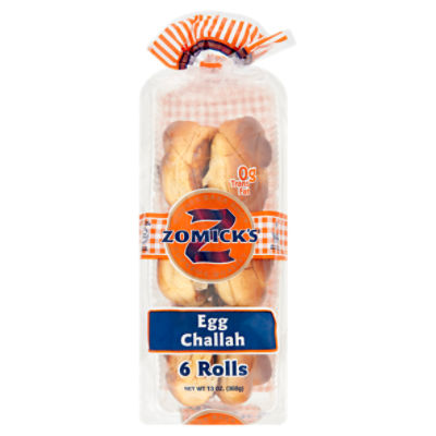 Zomick's Egg Challah Rolls, 6 count, 13 oz