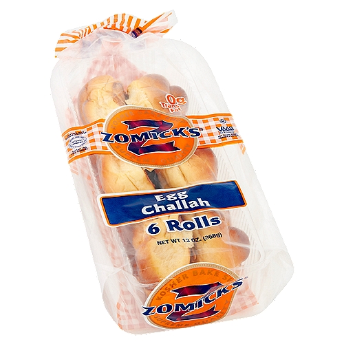 Zomick's Egg Challah Rolls, 6 count, 13 oz