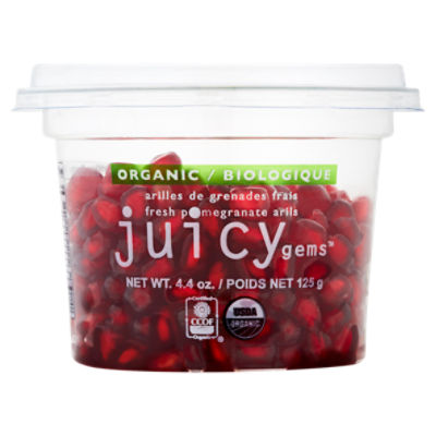 Juicy Gems Organic Fresh Pomegranate Arils, 4.4 oz, 4.4 Ounce