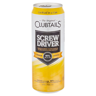 The Original Clubtails Cocktail in a Can: Screwdriver, 24 oz