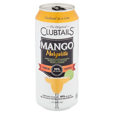 The Original Clubtails Cocktail in a Can: Mango Margarita, 16 fl oz