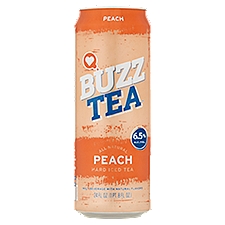 BUZZ TEA Peach, Hard Iced Tea, 24 Fluid ounce