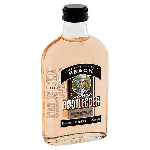 Johny Bootlegger Syndicate City Sour Peach Shot Alcoholic Beverage, 6.8 fl oz
Malt Beverage with Natural and Artificial Flavors and Artificially Colored