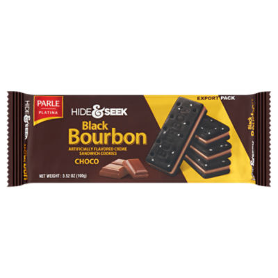 Parle Hide & Seek Black Bourbon Choco Sandwich Cookies Export Pack, 3.52 oz