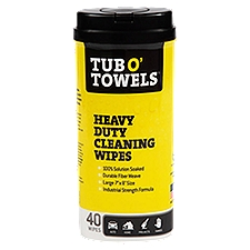 Tub O' Towels Heavy Duty Cleaning Wipes, 40 count, 40 Each
