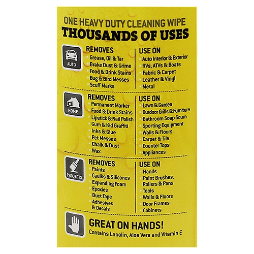 Tub O' Towels Heavy Duty Cleaning Wipes, 40 count