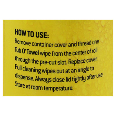 Tub O Towels Heavy-Duty 7 x 8 Size Multi-Surface Cleaning Wipes, 40 Count  Per Canister 2 Pack