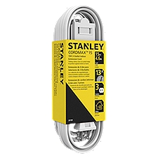Stanley Cordmax White 15ft 3-Outlet Indoor Extension Cord , 1 Each