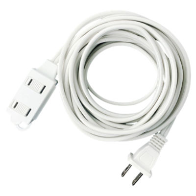 Stanley Cordmax White 15ft 3-Outlet Indoor Extension Cord - The Fresh Grocer