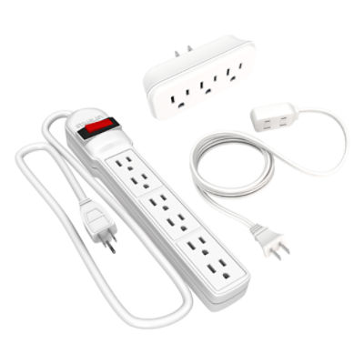Stanley Power Strip, Wall Adapter and Extension Cord All-in-One Value Pack,  3 count - The Fresh Grocer