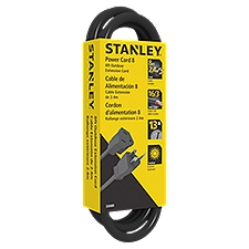 Stanley Power Cord 8 Black 8ft Outdoor Extension Cord