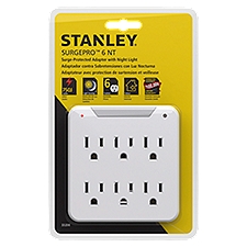 Stanley Surgepro 6 NT Surge-Protected Adapter with Night Light