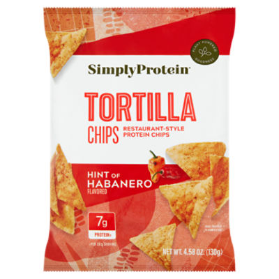 SimplyProtein Hint of Habanero Flavored Tortilla Restaurant-Style Protein Chips, 4.58 oz