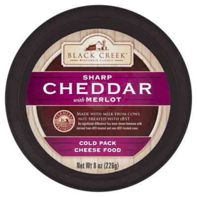 BLACK CREEK Sharp Cheddar Cheese with Merlot, 8 oz