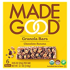 Made Good Chocolate Banana Granola Bars, 0.85 oz, 6 count