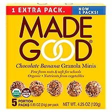 Made Good Chocolate Banana Granola Minis, 0.85 oz, 5 count