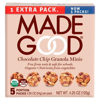 Made Good Chocolate Chip Granola Minis, 0.85 oz, 5 count