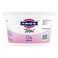 Fage Total 0% Milkfat All Natural Nonfat Greek Strained Yogurt, 16 oz, 16 Ounce