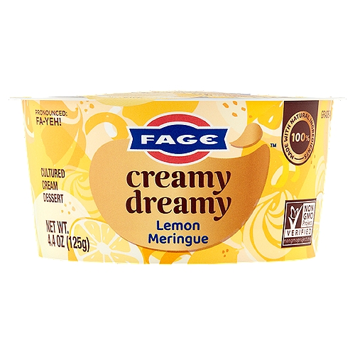 Fage Creamy Dreamy Lemon Meringue Cultured Cream Dessert, 4.4 oz