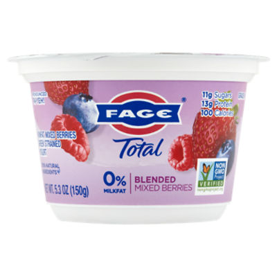 Fage Total 0 Milkfat Blended Mixed Berries Nonfat Greek Strained