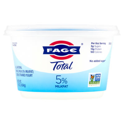 Fage Total 5 Milkfat All Natural Whole Milk Greek Strained Yogurt, 17.